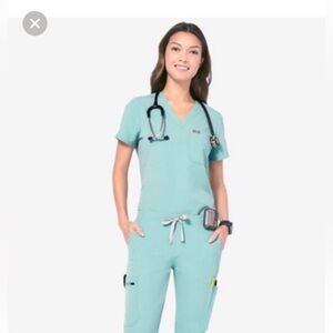 Figs Seaglass Catarina Scrub Top XL